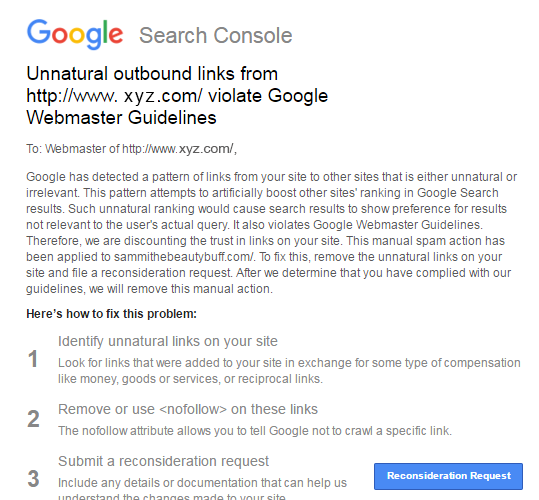 Unnatural External Links Penalized by Google